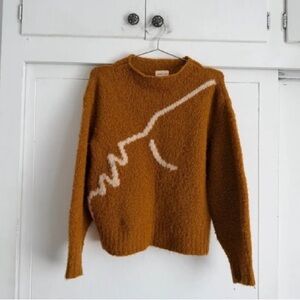 Cozy Brown Sweater with Cream Pattern